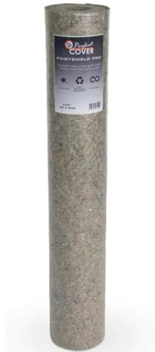 Perfect Cover Rollo Protector de Suelo 1x10m - Fieltro Adhesivo Antideslizante e Impermeable para Pintura y Reformas - Tela de Renovación Reutilizable - Cubre Suelo Profesional