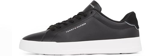 Tommy Hilfiger Men's TH Court LTH Detail ESS, Black (Black), 10