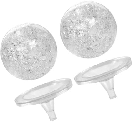 Garneck 2pcs Bubble Crystal Ball Stands for Garden Decor Outdoor Ornaments Sphere Balls Crystal Ornaments for Fountain Decorative Fish Tank Accessories