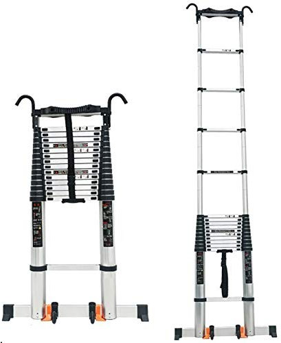 Telescopic Ladders Multi Purpose Extendable Ladder 7m Tall Telescoping Ladder with Stabilizer Bar Aluminum Extension Telescopic Ladder for Industrial and Household Use