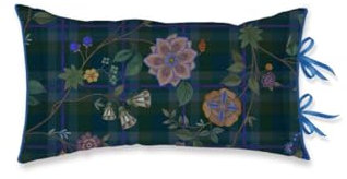 Pip Studio Rechteckige Zierkissen Flores Felices Dunkelblau