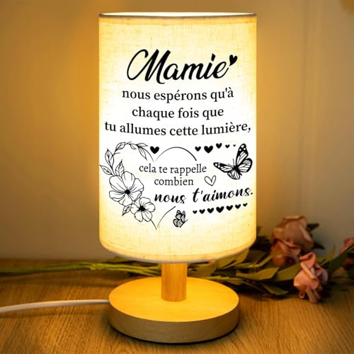 PRSTENLY Cadeau Mamie, Cadeau Fete des Grand Mere Lampe de Table Cadeaux pour Mamie Anniversaire, Fête des Mères, Saint-Valentin, Cadeaux Grand-mère Noël