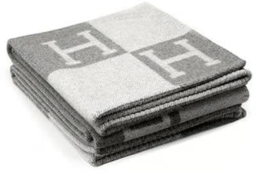 SWZEC Crystalli Elegante WOL-Kaschmir-Decke - Isabelle (Grau,1-St)