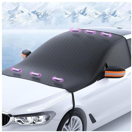 JIANYEDAJUN Frontscheibenabdeckung Winter für Seat Ibiza 2008-2017, Magnetische Windschutzscheibenabdeckung Autoabdeckung Winter Auto Gegen Schnee EIS Frost Uv-Schutz,B/150 * 145 * 114.5cm
