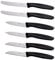 OPOLIA Classic Paring Knife,6-Piece Set, Serrated Edge Fruit Knife, Ultra Sharp Blade, Stainless Steel Vegetable Knives Sturdy Handle, Small Kitchen Knifes, Tomato Knives,Black