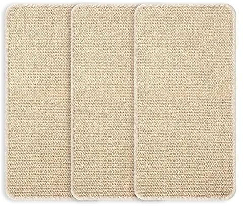 BUCOMTU 3 stück Kratzmatte Katze, Sisal Katzen Kratzmatte, 50x25CM, Kratzwand Katze, verschleißfest und Kratzfest, langlebig und rutschfest, schützt Sofamöbelwand
