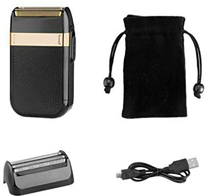 Maquinilla de afeitar eléctrica para barba, impermeable, con USB, recargable, herramienta de afeitado de barba corta