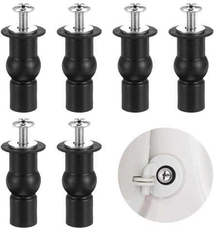 BOHUIZ 6 Set Toilettensitz Behoben Schraube, WC Sitz Befestigung WC Schraube Toilettensitz Befestigung Toilettendeckel Dübel Klodeckel Befestigung