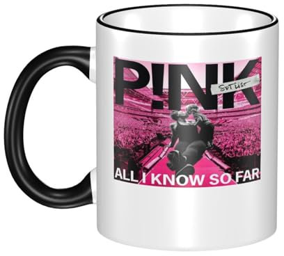 UYETSGDFG P!*nk P*i*n*k Singer Border Color Keramiktasse - Popmusik Personalisierte Kaffeetasse Hitzebeständige Tasse, Geeignet Für Büro Und Heimgebrauch, Fan Geschenk