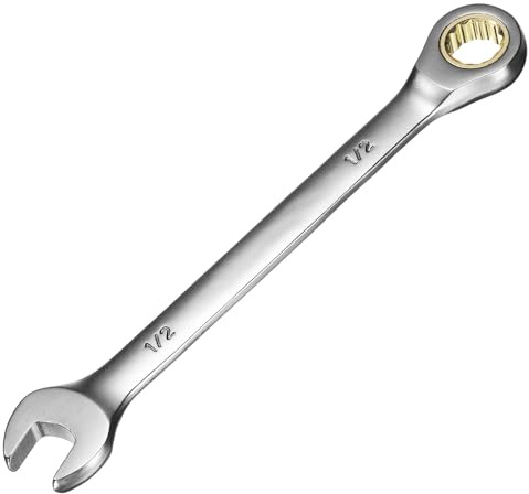 QUARKZMAN 1/2 Zoll Ratschenschlüssel, Gabelringschlüssel 12-Punkt-Ende 72-Zähne Ring-Maulschlüssel, Offener Schraubenschlüssel Set Cr-V Stahl Metrisch für Handwerkzeug Haus Auto Reparaturen