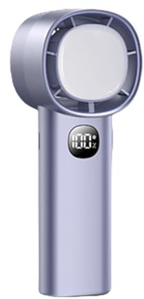 RIMIRICO Ventilatore portatile, portatile, USB 5000 mAh, ricaricabile, con 100 velocità, mini ventilatore con display a LED, ventilatore da scrivania con luce notturna, per casa, ufficio, camera da