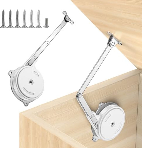 XBLWIN Soft Close Toy Box Hinges 1 Pack | Heavy Duty Zinc Alloy Lid Supports for Wooden Toy Chests, Storage Trunks & Benches | Safety Hinges for Cedar & Other Woods