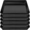 5Pack Square Plant Saucer Drip Tray 10 inch Flower Pot Saucers Plastic Plant Trays for Indoor Outdoor Plants,Catch Excess Water and Soil Black 23cm