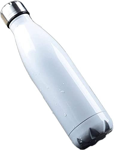 Drinking Bottle, Stainless Steel Vacuum Flask Insulated Water Bottle Thermal Sports Chilly Cola Travel Mug Thermo Gifts Eco Friendly(White,350ML)