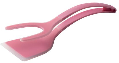 Espátula Volteadora Para Huevos | 2 en 1 Espátula y Pinzas - Utensilio de Cocina con Mango Ergonómico para la Carne, la Barbacoa, los Panqueques, el Pescado, las Tostadas, el Desayuno y la Tortilla