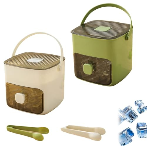 2025 Portable Ice Maker For Freezer With Ice Bin – Fast, Compact Countertop Machine With Storage Drawer & One-Touch Operation For Home, Office & Outdoor Use