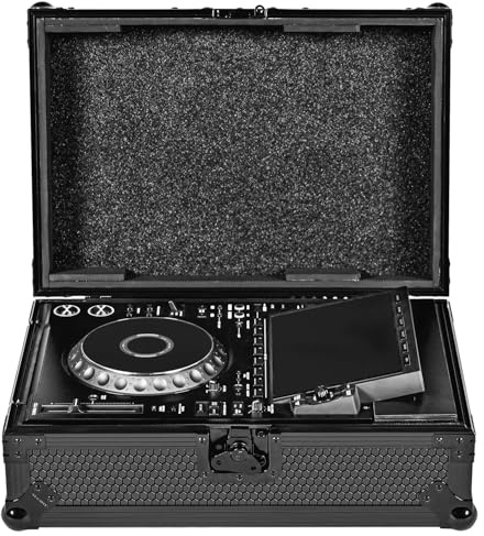 UDG Ultimate Flightcase AlphaTheta CDJ-3000X, Schwarz (U91110BL) | Robuste 9-mm-Sperrholzschale; Schmetterlingsverriegelungen; verstärkte Eckschützer; gepolstertes Schauminnere