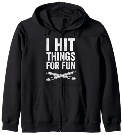 Lustiges Vintage Rock Heavy Metal Drums Hit Musik Geschenk Kapuzenjacke