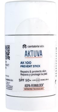Cantabria Labs Spanien AKTUVA AK100 Prevent Stick Fotoschutz und Reparatur, Gesicht und Lippen, sehr hoher Sonnenschutz, wasserfest, 15 g