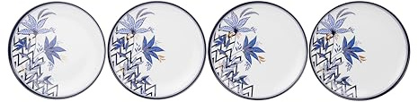 Sara Miller Anniversary Set of 4 Decorated Plates, RPET