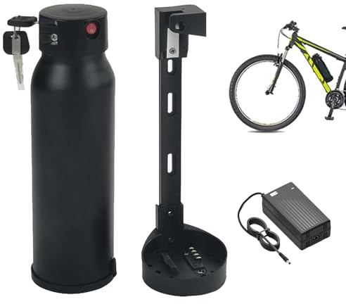 HJGHY Borracce Batteria al Litio 24V 10Ah 14Ah Batterie per Tubo Obliquo 36V 5Ah 10.5Ah Pacco Batteria al Litio con Caricabatterie e Interruttore per Bici elettrica,36v9ah