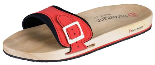 Berkemann Unisex-Erwachsene Berkilette Pantoletten, Mehrfarbig (Rot/Schwarz), 38 EU (5 UK)