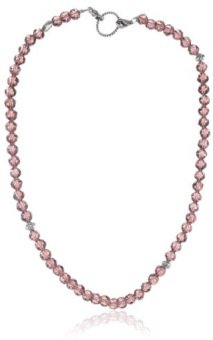 Edc Damen-Halsband Edelstahl rhodiniert Glaskristall Glamour Chic Ravishing Red rot EENL10230A420