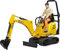 collect it Bagger JCB Mikrobagger 8010 CTS, Bauarbeiter, Kunststoff, 13,5 cm × 6,3 cm × 13,5 cm, 3 Jahre+
