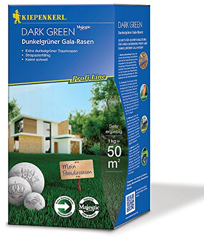 Rasenmischung Dunkelgrüner Gala-Rasen, DARK GREEN Majestic von Kiepenkerl 1 Kg