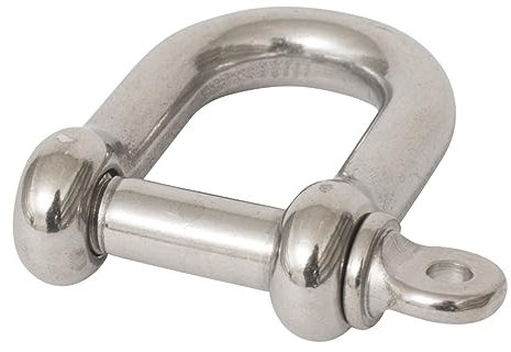Windhager D-Schäkel, Rundschäkel, Schälel, Zubehör Sonnensegel, Halteöse, Befestigung für Sonnenschutz, Verbindungs-Schäkel, aus Edelstahl