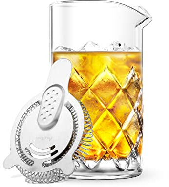 Final Touch Glass Mixing Pitcher With SS Strainer, 600ml