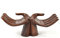 Mains Porte-bagues/Cartes - Bois Massif Teinte Marron Chocolat