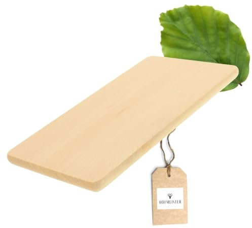 HOFMEISTER® Frühstücksbrett aus heimischem Buchenholz, hochwertige Handarbeit aus Europa, stabiles Brotzeitbrett für Frühstück oder Abendbrot, Frühstücksbrett aus Holz, Holzbrettchen, 22 cm