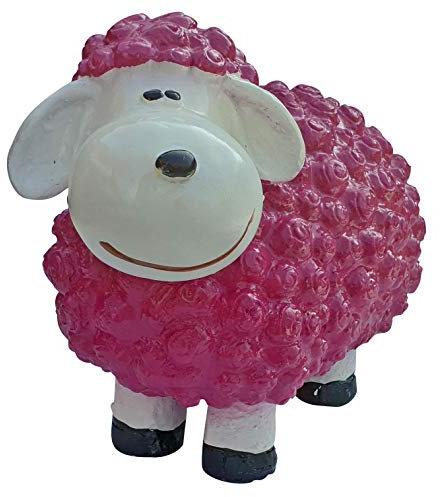 Lustige Tierdeko Schaf bunt versch. Farben auswählbar Garten Deko Tierfigur (Brombeer)