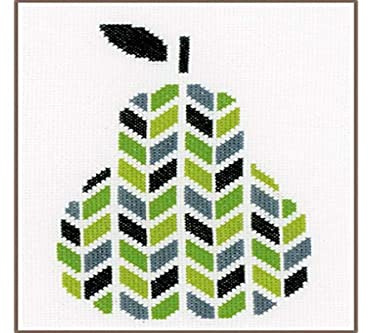 Vervaco Counted Cross Stitch Kit: Pear, Acrylic, NA, 14 x 22cm