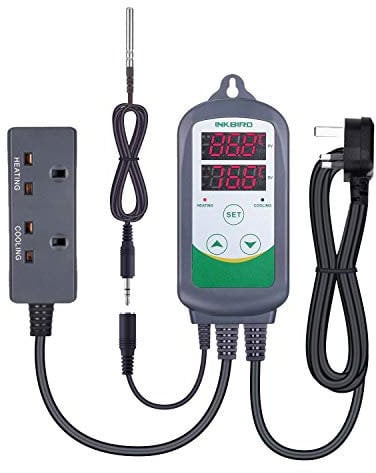 Inkbird ITC-308S Temperature Controller Digital Thermostat Controller with 1.97 Inches Replacement NTC Probe for Heating and Cooling