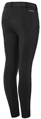 HORZE Kinder Reithose Active, Vollbesatz Reithose Mädchen mit Silikon, Schwarz, 150