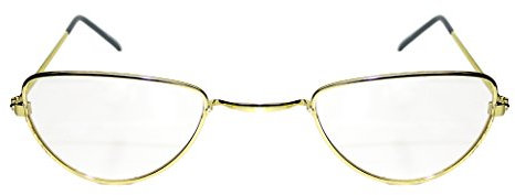 Robelli Kostüm-Brille (WORLD BOOK DAY) (Gold Halbmond)