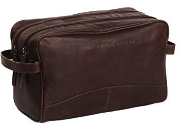Chesterfield Brand Kulturtasche Stefan | aus Leder | Großer Kosmetikkoffer für Damen und Herren für Reisen, Braun, L, braun, L