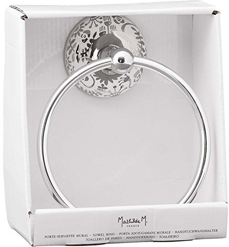 Mathilde M. Handtuchhalter Wandhaken Haken 'Volutes' weiß silber French Shabby Landhaus Vintage