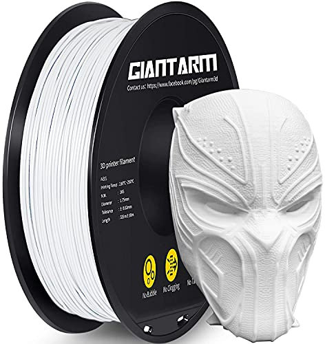Filamento ABS GIANTARM, filamento per stampante 3D 1,75 mm, precisione dimensionale +/- 0,02 mm, 1 kg 1 bobina, bianco