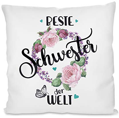 Kissen mit Motiv Modell: Beste Schwester der Welt