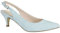 Greatonu Womens Kitten Heels Slingback Low Heels Court Shoes Light Blue