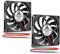 GDSTIME 2 x 80mm Fan 12V Cooling Fan 80mm 10mm Computer Fans 2500 RPM 2Pin Axial Cooling For PC Game Console Router Cabinet DVR Exhaust Ventilation Replacement