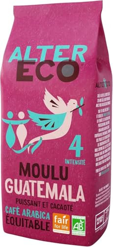 ALTER ECO - Café Moulu - Café Arabica Bio du Guatemala - Intensité 4 - Issu du Commerce Equitable - 260 g