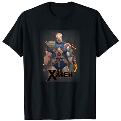 Marvel X-Men Cable Flames Vintage T-Shirt