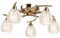 Hendon Swirl Antique Brass Flush Ceiling 5 Light/Dining Room/Living Room/Bedroom/Light