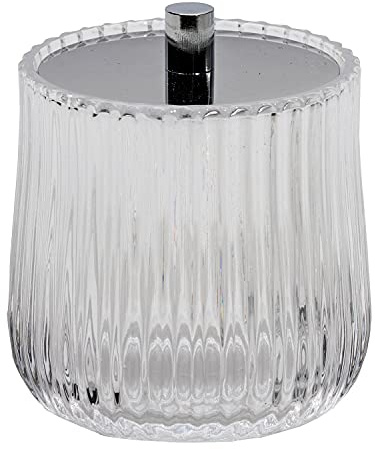 Regent Bathroom Accessory Set Cut Glass Crystal Soap Dispenser Tumbler Storage Jar (Storage Jar)