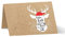 Tischkarten/Platzkarten aus Kraftpapier Motiv Geweih 25