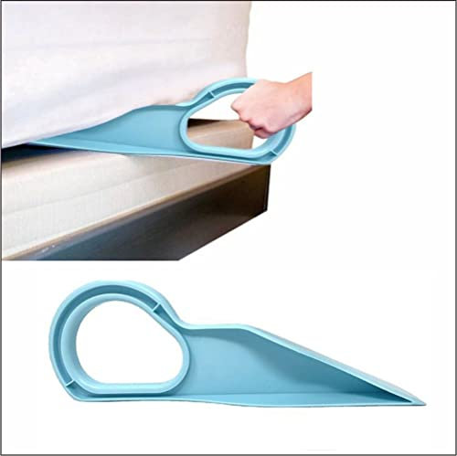 Mattress Lifter,Yohencin Ergonomic Mattress Wedge Elevator with New Ergonomic Design,Bed Making Holds The Mattress 4-5 Inches Lifting Handy Tool Alleviate Back Pain (1)